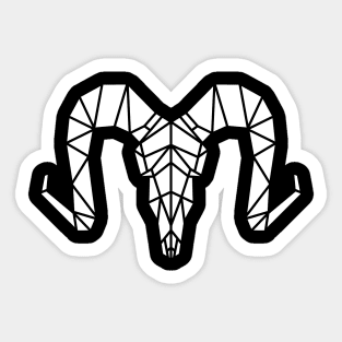 Goat Skull Geometric Sticker